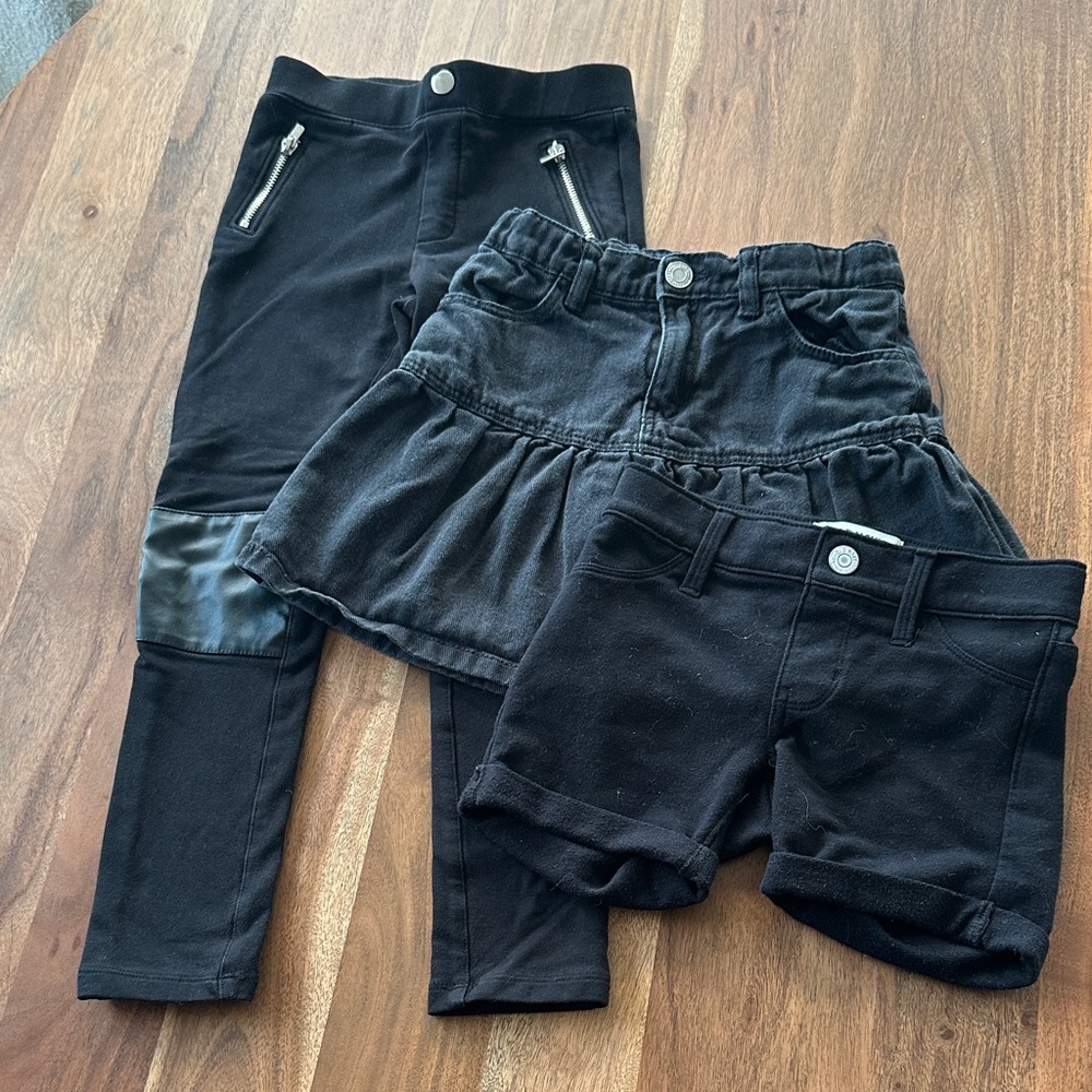 Stylish Black Kids Bottoms Set
